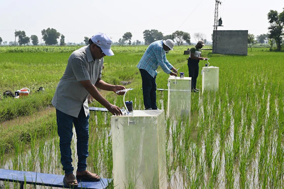 NetZero Ag - GHG's samples collection from rice fields